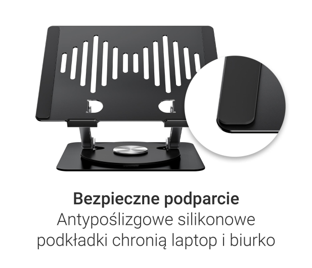 Silver Monkey Aluminiowa obrotowa podstawka pod laptopa Ergo 360 - 1479559 - zdjęcie 5